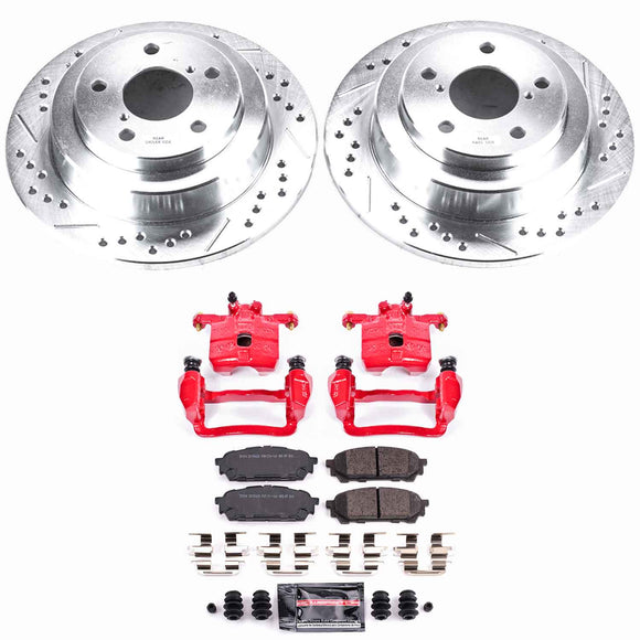 PowerStop Z23 Daily Driver Carbon-Fiber Ceramic Pads Drilled & Slotted Rotor & C