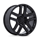 22X9 Performance Replicas PR203 Gloss Black Milled 6x139.7 ET28 Wheel Rim