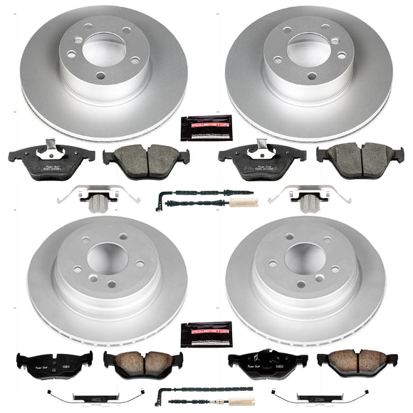 PowerStop Genuine Geomet Coated Rotor and Carbon-Fiber Ceramic Brake Pad Kit