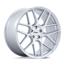 18X9.5 TSW TW002 Lasarthe Gloss Silver Machined 5x112 ET22 Wheel Rim