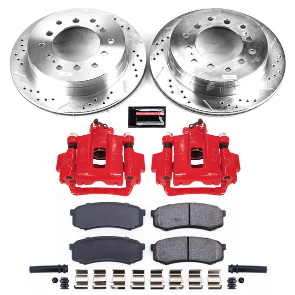 PowerStop Z23 Daily Driver Carbon-Fiber Ceramic Pads Drilled & Slotted Rotor & C