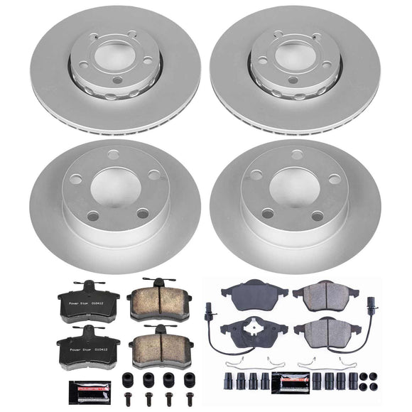 PowerStop Genuine Geomet Coated Rotor and Carbon-Fiber Ceramic Brake Pad Kit