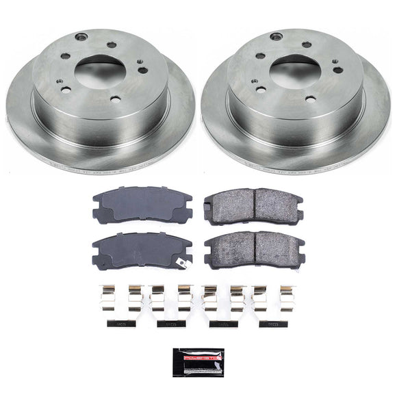 PowerStop OE Stock Replacement Low-Dust Ceramic Brake Pad and Rotor Kit