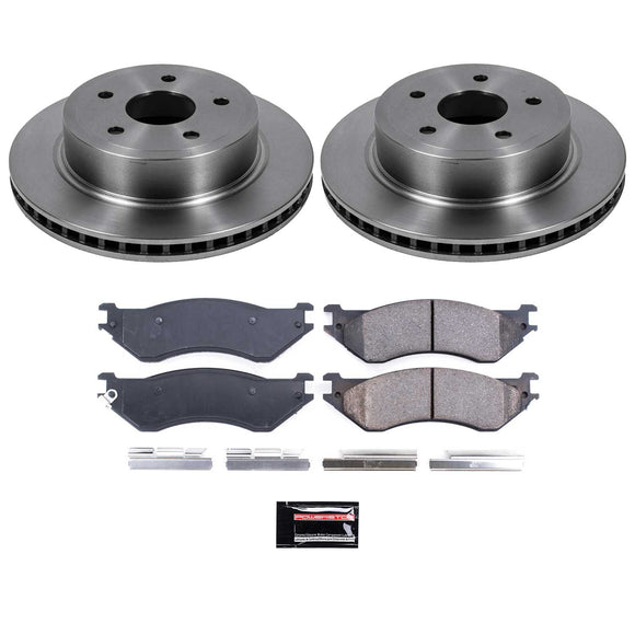 PowerStop OE Stock Replacement Low-Dust Ceramic Brake Pad and Rotor Kit