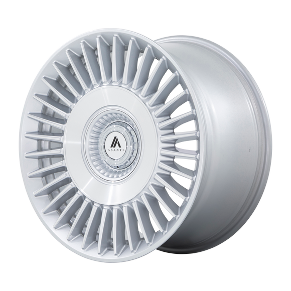 22X10.5 Asanti Black ABL-40 Tiara Silver 5X115 5X120 ET18 Wheel Rim