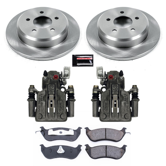 PowerStop OE Stock Replacement Low-Dust Ceramic Brake Pad, Rotor and Caliper Kit