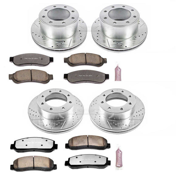 PowerStop Z36 Carbon-Fiber Ceramic Brake Pad with Drilled and Slotted Rotor Kit