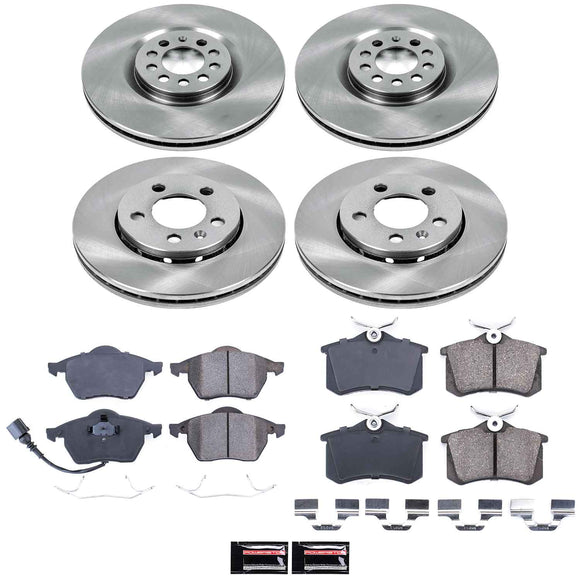 PowerStop OE Stock Replacement Low-Dust Ceramic Brake Pad and Rotor Kit
