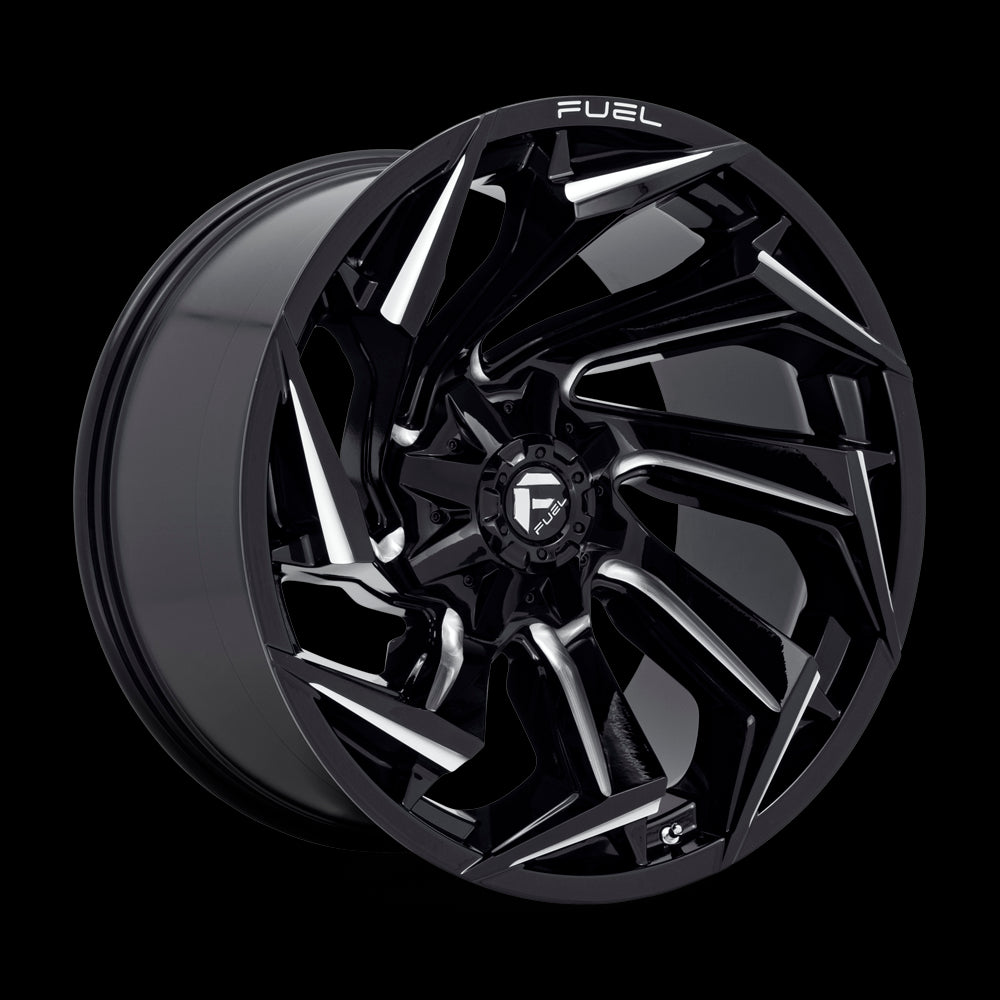 22X12 Fuel D753 REACTION Gloss Black Milled 8X165.1 ET-44 wheel/rim