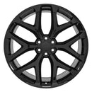26" Replica Wheel CV98B Fits Chevy Silverado 26x10 Black Wheel