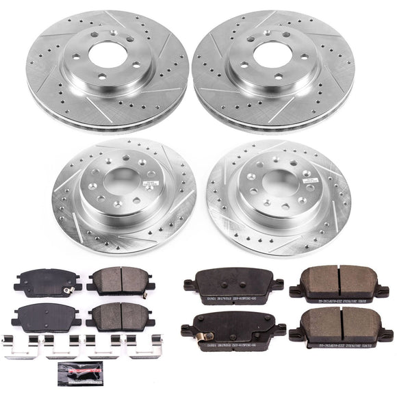 PowerStop Z23 Daily Driver Carbon-Fiber Ceramic Brake Pad and Drilled & Slotted
