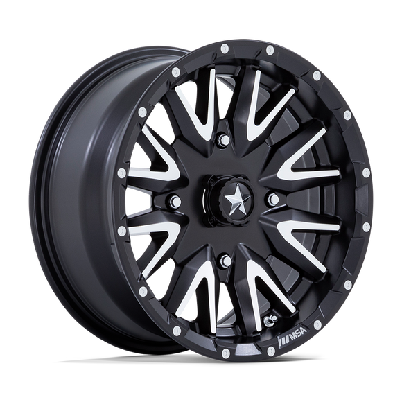 14X7 Msa Offroad Wheels M49 Creed Black 4X110 ET10 Wheel Rim