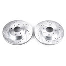 PowerStop Evolution Drilled Slotted Rotors Pair Front For Nissan Altima