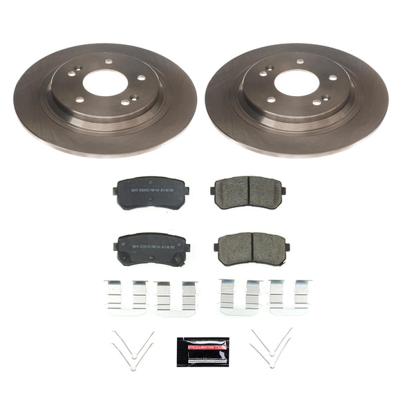 PowerStop OE Stock Replacement Low-Dust Ceramic Brake Pad and Rotor Kit