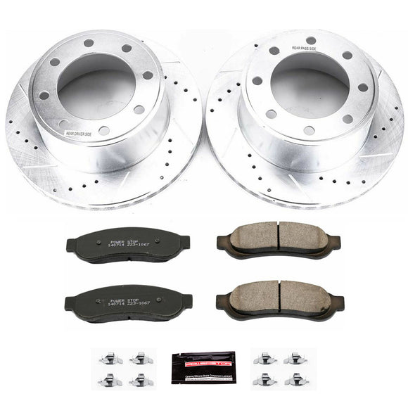 PowerStop Z23 Daily Driver Carbon-Fiber Ceramic Brake Pad and Drilled & Slotted
