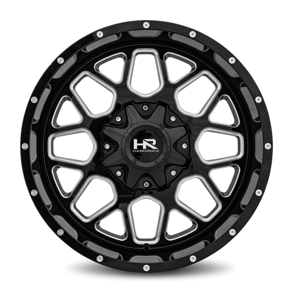 20x10 Hardrock Gunner Gloss Black Milled 5x139.7/150 ET-19 wheel/rim