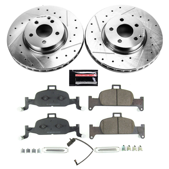 PowerStop Z23 Daily Driver Carbon-Fiber Ceramic Brake Pad and Drilled & Slotted