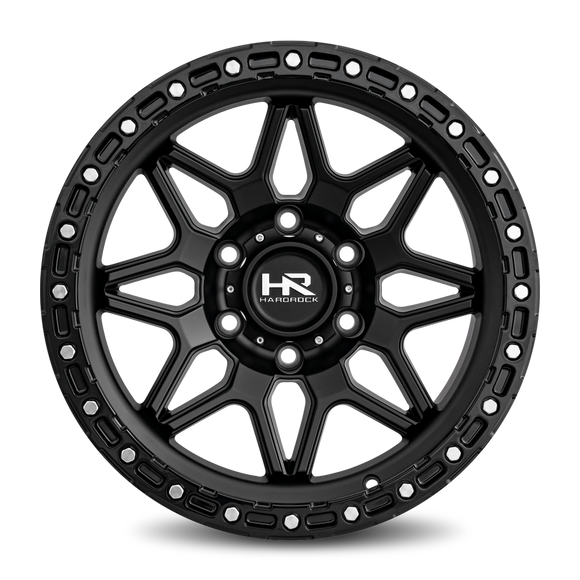 17x9 Hardrock H105 Matte Black 5x127 ET1 wheel/rim