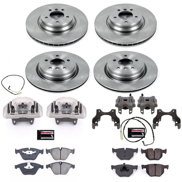 PowerStop OE Stock Replacement Low-Dust Ceramic Brake Pad, Rotor and Caliper Kit