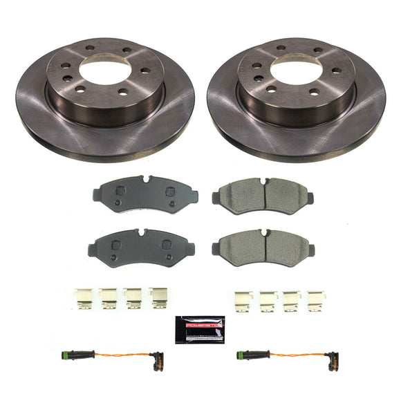 PowerStop OE Stock Replacement Low-Dust Ceramic Brake Pad and Rotor Kit