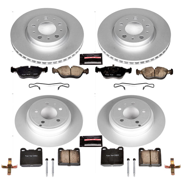 PowerStop Genuine Geomet Coated Rotor and Carbon-Fiber Ceramic Brake Pad Kit