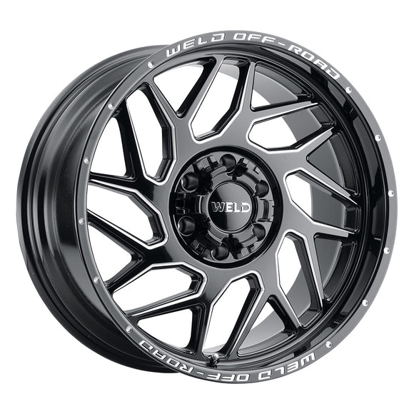 20x10 WELD Off-Road Fulcrum Black Milled 6x135 6x139.7 ET-18 CB106.1 Wheel Rim