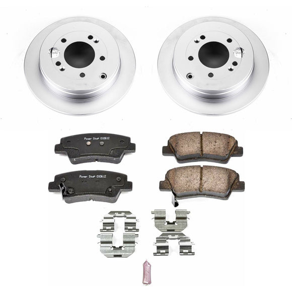 PowerStop Genuine Geomet Coated Rotor and Low-Dust Ceramic Brake Pad Kit