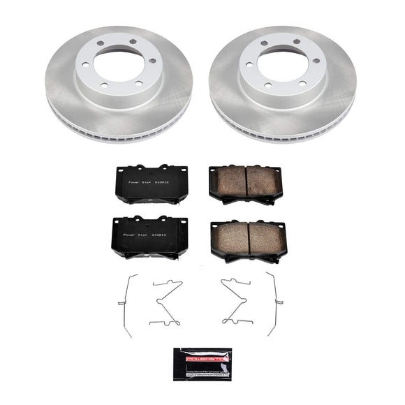 PowerStop Semi-Coated Rotor and Low-Dust Ceramic Brake Pad Kit
