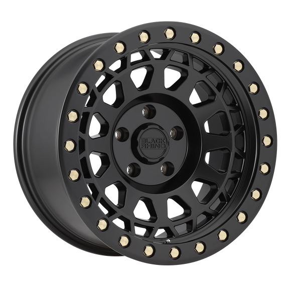18x9.5 Black Rhino Primm Matte Black Brass Bolts 6x139.7 ET12.00 Wheel