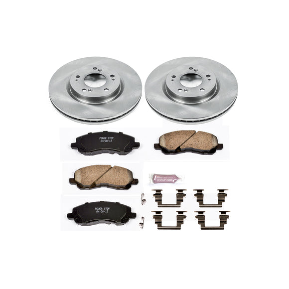 PowerStop OE Stock Replacement Low-Dust Ceramic Brake Pad and Rotor Kit