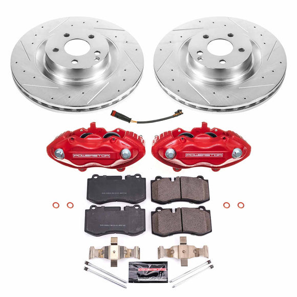 PowerStop Z23 Daily Driver Carbon-Fiber Ceramic Pads Drilled & Slotted Rotor & C