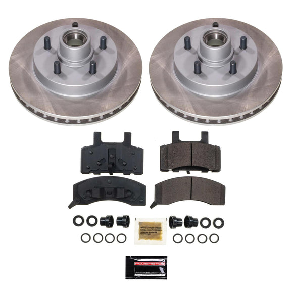 PowerStop Semi-Coated Rotor and Low-Dust Ceramic Brake Pad Kit