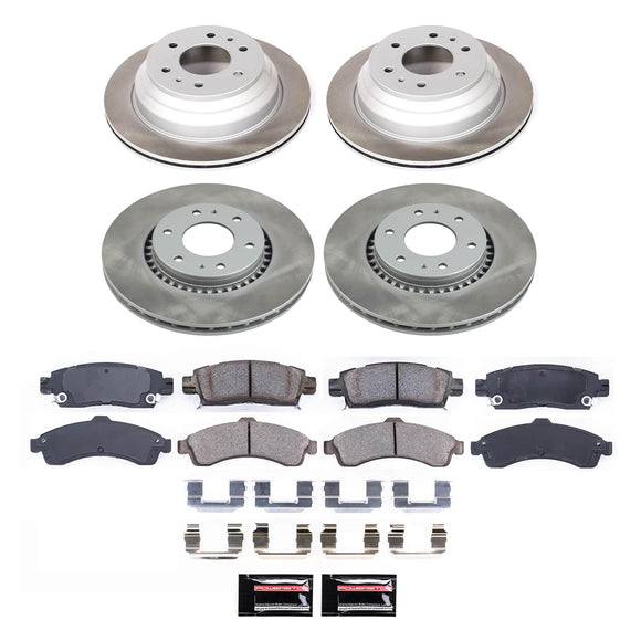 PowerStop Semi-Coated Rotor and Low-Dust Ceramic Brake Pad Kit