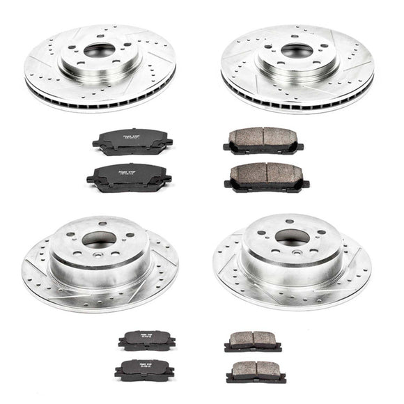 PowerStop Z23 Daily Driver Carbon-Fiber Ceramic Brake Pad and Drilled & Slotted