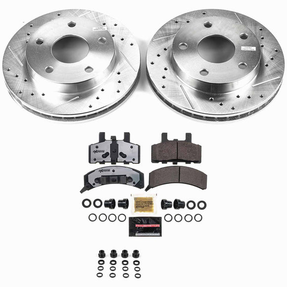 PowerStop Z36 Carbon-Fiber Ceramic Brake Pad with Drilled and Slotted Rotor Kit