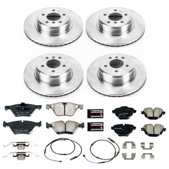 PowerStop OE Stock Replacement Low-Dust Ceramic Brake Pad and Rotor Kit