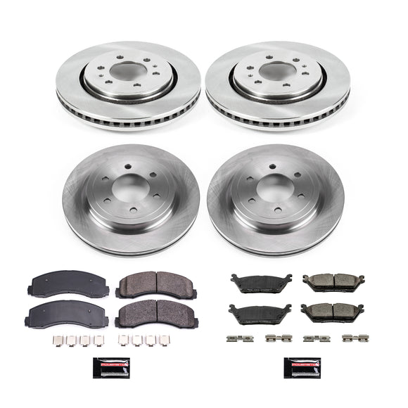 PowerStop OE Stock Replacement Low-Dust Ceramic Brake Pad and Rotor Kit
