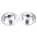 PowerStop Evolution Drilled Slotted Rotors Pair Rear For Saab 900