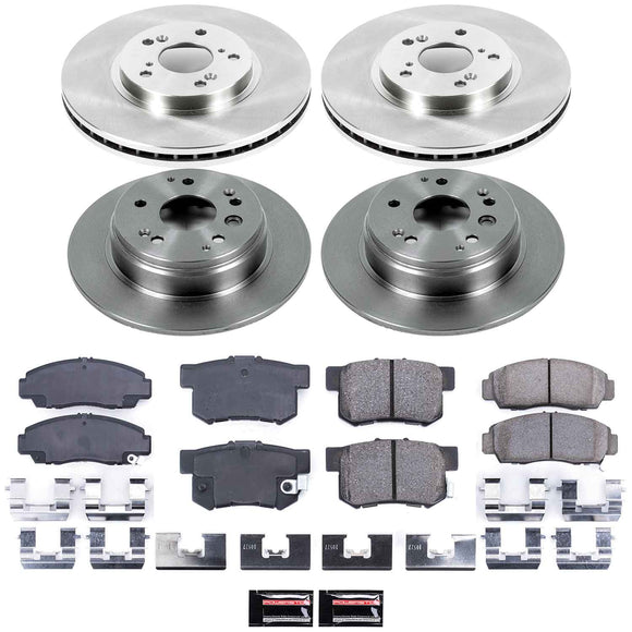 PowerStop OE Stock Replacement Low-Dust Ceramic Brake Pad and Rotor Kit