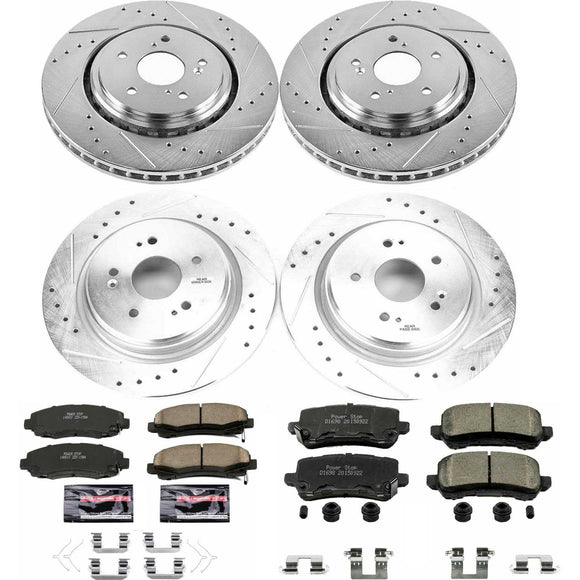 PowerStop Z23 Daily Driver Carbon-Fiber Ceramic Brake Pad and Drilled & Slotted