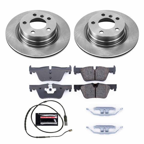 PowerStop OE Stock Replacement Low-Dust Ceramic Brake Pad and Rotor Kit