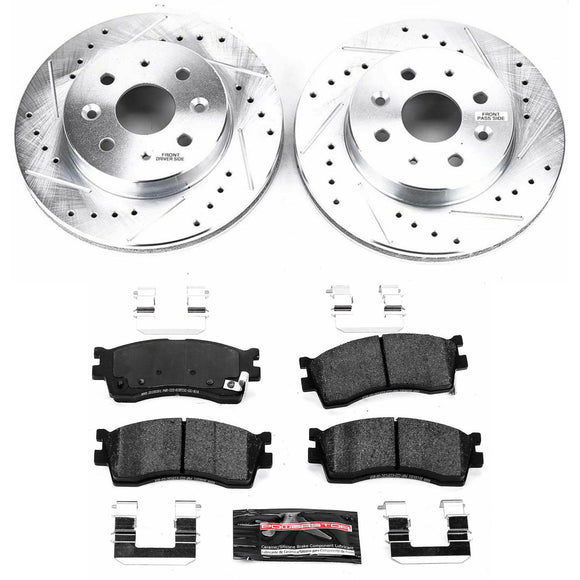 PowerStop Z23 Daily Driver Carbon-Fiber Ceramic Brake Pad and Drilled & Slotted