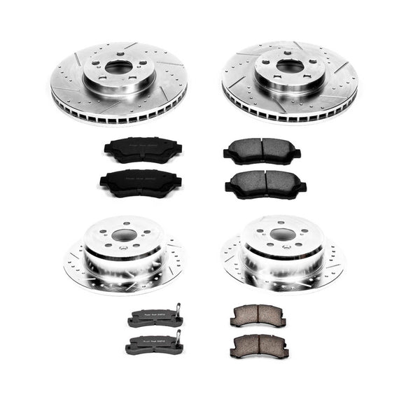 PowerStop Z23 Daily Driver Carbon-Fiber Ceramic Brake Pad and Drilled & Slotted