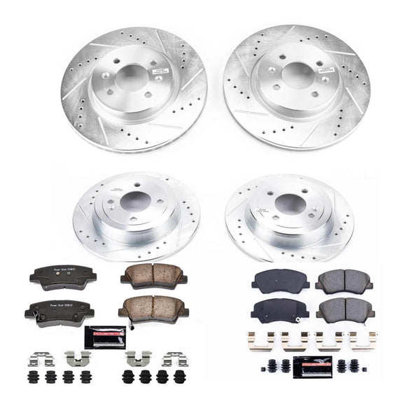PowerStop Z23 Daily Driver Carbon-Fiber Ceramic Brake Pad and Drilled & Slotted