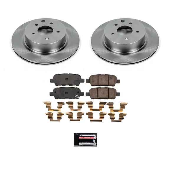 PowerStop OE Stock Replacement Low-Dust Ceramic Brake Pad and Rotor Kit