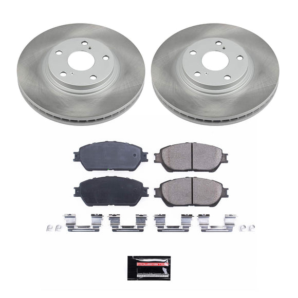 PowerStop Semi-Coated Rotor and Low-Dust Ceramic Brake Pad Kit