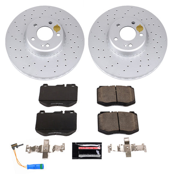 PowerStop Genuine Geomet Coated Rotor and Carbon-Fiber Ceramic Brake Pad Kit