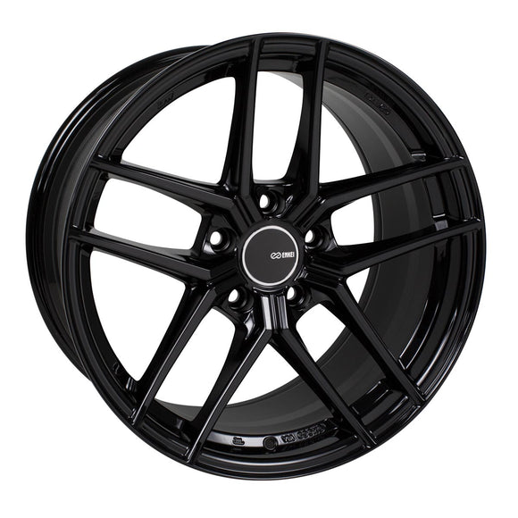 19X8 Enkei TY5 Wheel/Rim Gloss Black 5x114.3 ET40 19-8 5-114.3 Each
