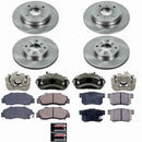 PowerStop OE Stock Replacement Low-Dust Ceramic Brake Pad, Rotor and Caliper Kit