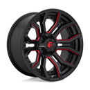 20x10 Fuel Off-Road D712 Rage Gloss Black Red Tinted Clear 6x135 ET-18 Wheel
